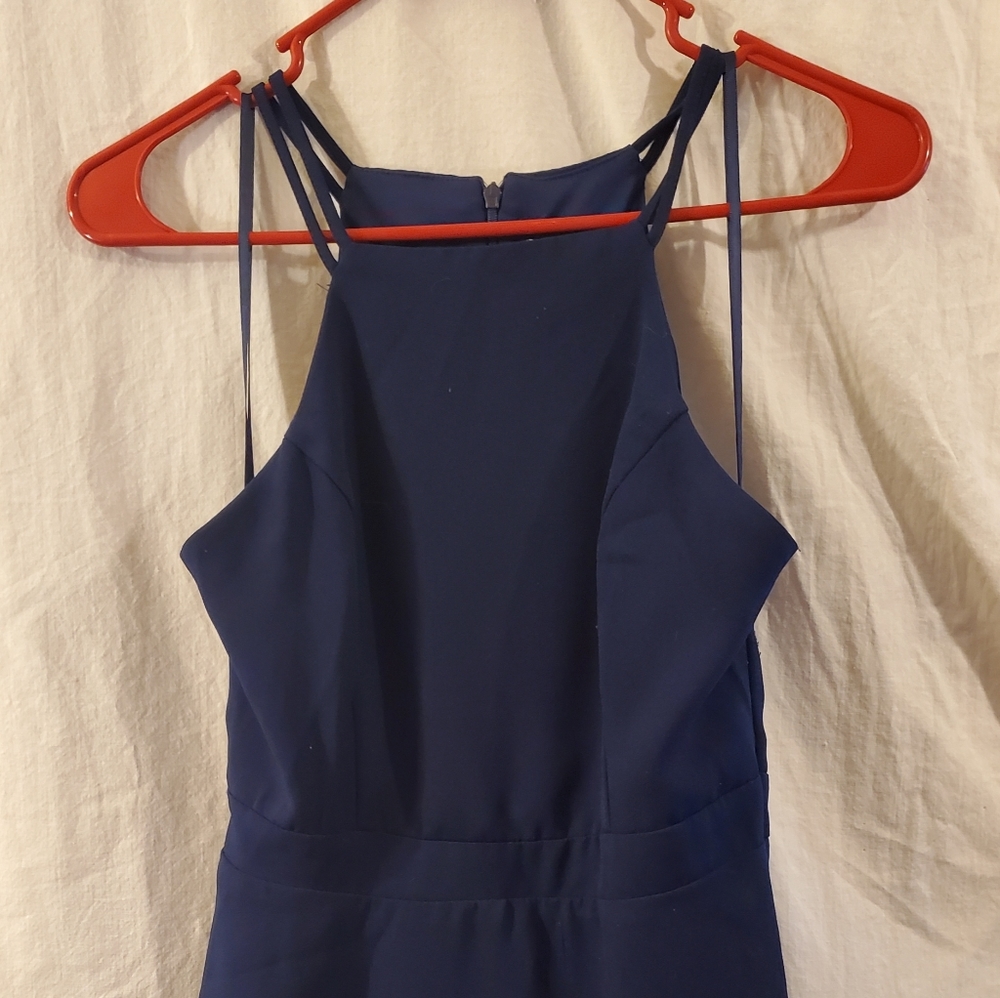 Navy halter dress